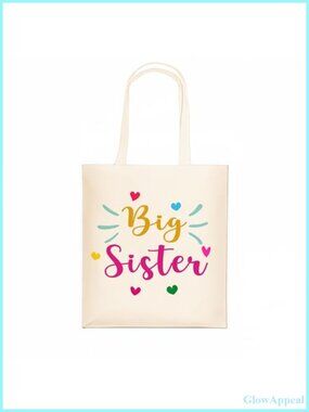 Big Sister Canvas Tote Bag Reusable Grocery Beach Bag